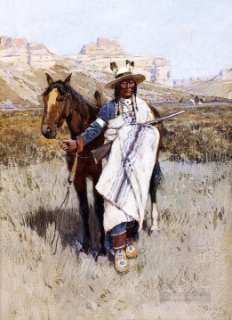 インディアン・スカウト・ウェスト・ネイティブ・アメリカンのヘンリー・ファーニー Oil Paintings